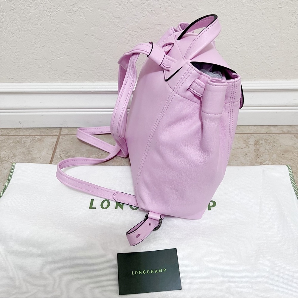 NEW Longchamp Le Pliage leather Backpack - Picture 6 of 10